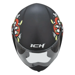 Casco Ich 3110s Kids Dream Team Negro Rojo Brillante1 - Punto Llantas 2