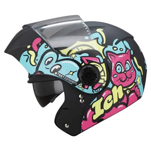 Casco Ich 3110s (Niñ@s) Love Negro Azul Mate