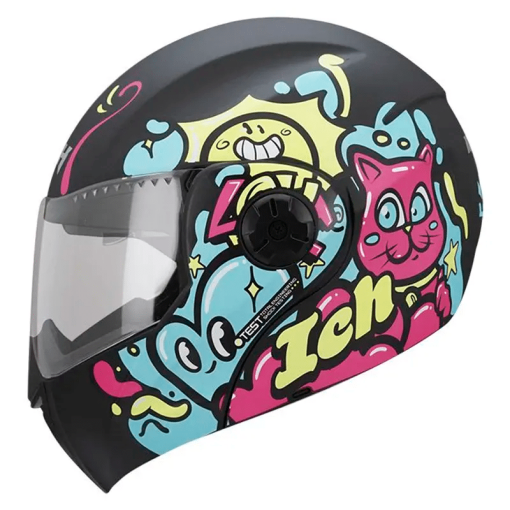 Casco Ich 3110s (Niñ@s) Love Negro Azul Mate - Image 5