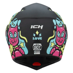 Casco Ich 3110s Kids Love Negro Azul Mate5 - Punto Llantas 1
