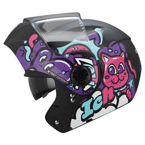 Casco Ich 3110s (Niñ@s) Love Negro Morado Mate