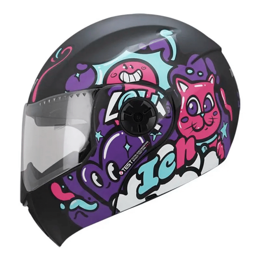 Casco Ich 3110s (Niñ@s) Love Negro Morado Mate - Image 2