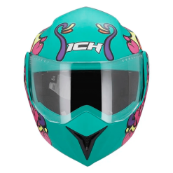 Casco Ich 3110s Kids Love Verde Menta Fucsia Brillante3 - Punto Llantas 4
