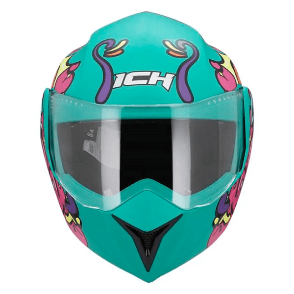 Casco Ich 3110S Kids Love Verde Menta Fucsia Brillante3 - Punto Llantas 5