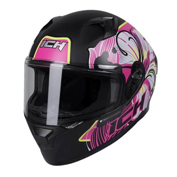 Casco Ich 503Sp Floral Negro Fucsia Mate Sm21 Copia - Punto Llantas 5