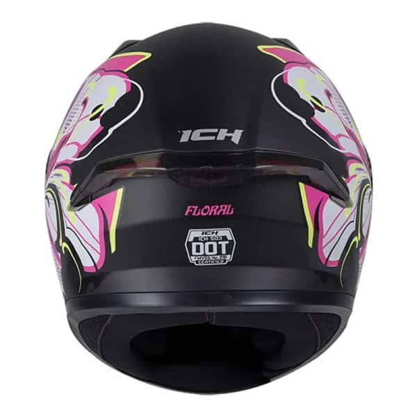 Casco Ich 503Sp Floral Negro Fucsia Mate Sm51 Copia - Punto Llantas 2