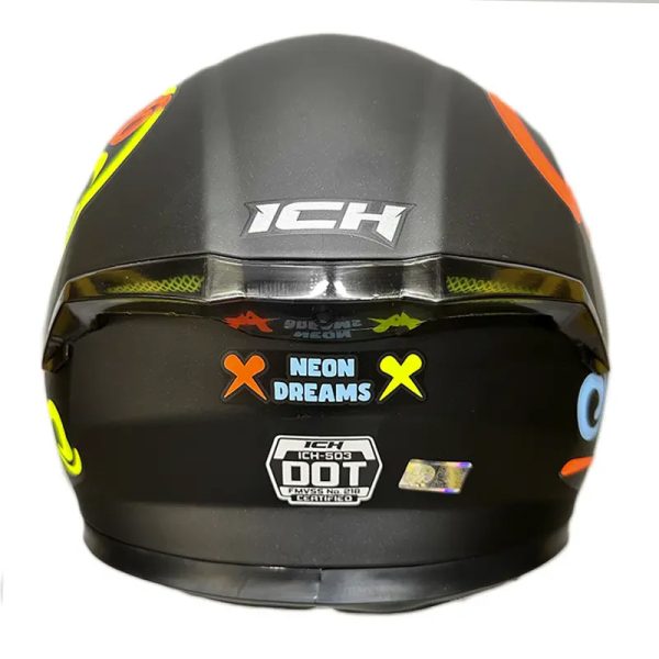Casco Ich 503Sp Neon Dreams Negro Azul Mate21 Copia - Punto Llantas 3