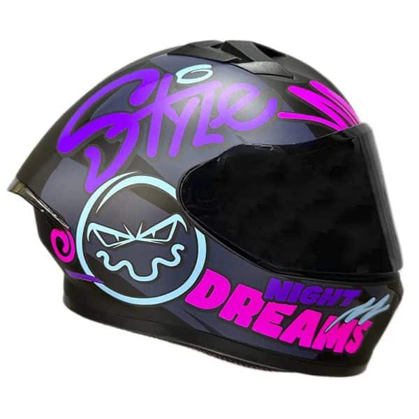 Casco Ich 503Sp Neon Dreams Negro Fucsia Mate11 Copia - Punto Llantas 4
