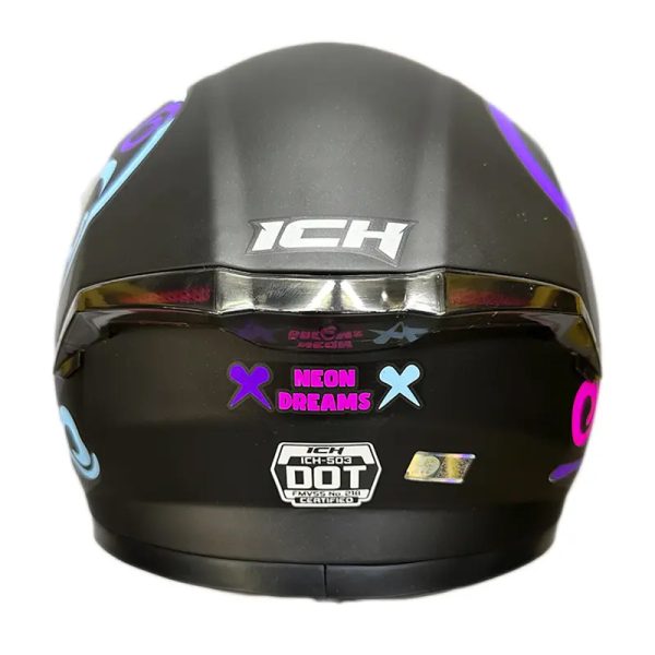 Casco Ich 503Sp Neon Dreams Negro Fucsia Mate21 Copia - Punto Llantas 3