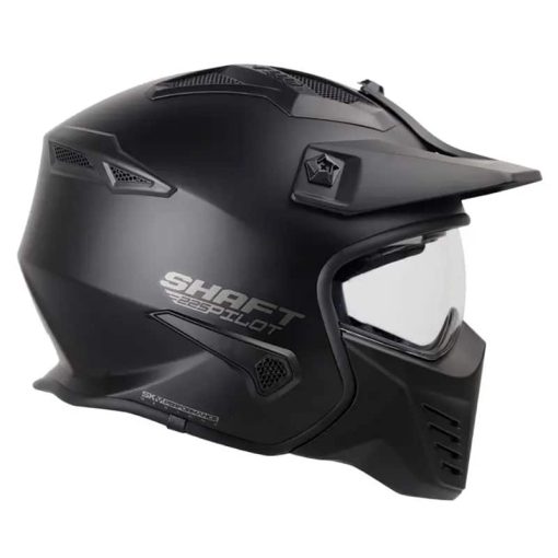 Casco Shaft 225 Pilot Solid Negro Mate - Image 2