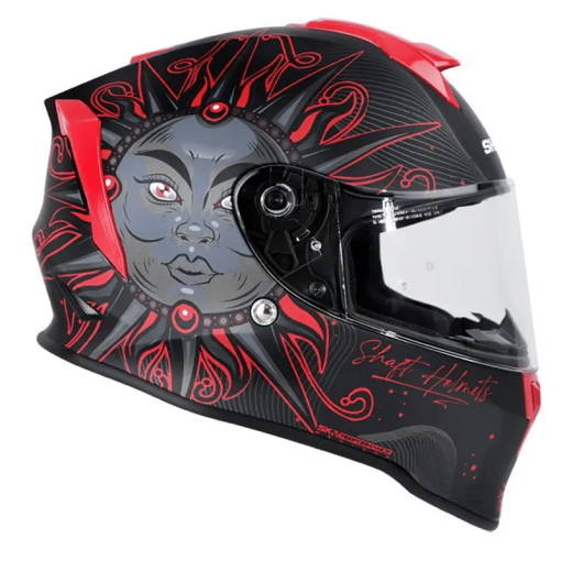 Casco Shaft 551 Sun And Moon Negro Rojo - Image 2