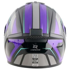 Casco X Sports M63 Broker Negro Morado Brillo11 copia - Punto Llantas 2