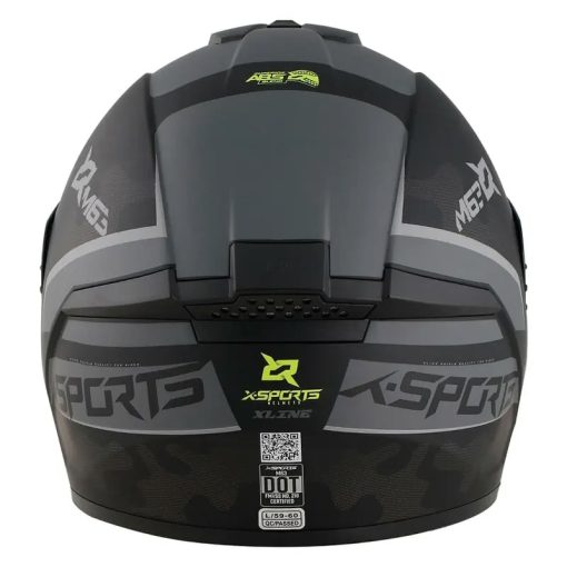 Casco X-Sports M63 Comander Negro Gris Mate - Image 2
