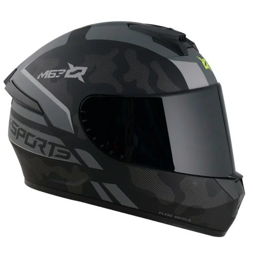 Casco X-Sports M63 Comander Negro Gris Mate - Image 3