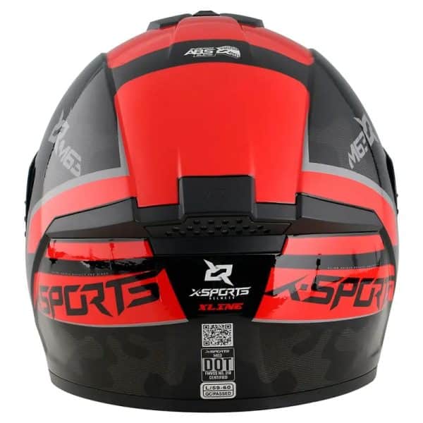Casco X Sports M63 Comander Negro Rojo Brillo11 Copia - Punto Llantas 3