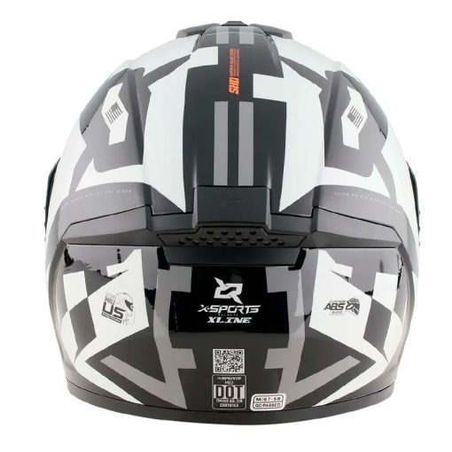 Casco X-Sports M63 Geminis Negro Blanco Brillo - Image 4