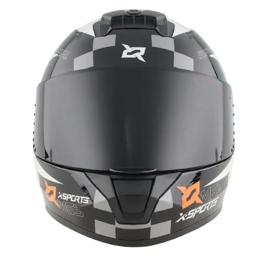 Casco X-Sports M63 Geminis Negro Blanco Brillo - Image 3