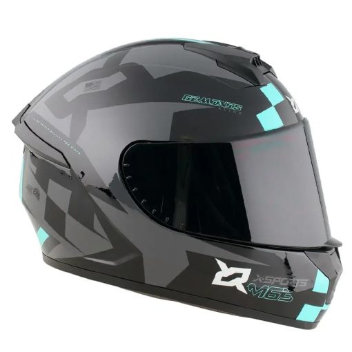 Casco X-Sports M63 Geminis Negro Menta Mate - Image 2