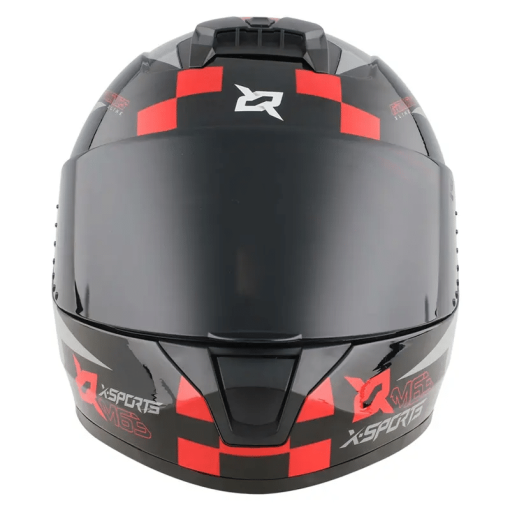 Casco X-Sports M63 Geminis Negro Rojo Brillo - Image 5