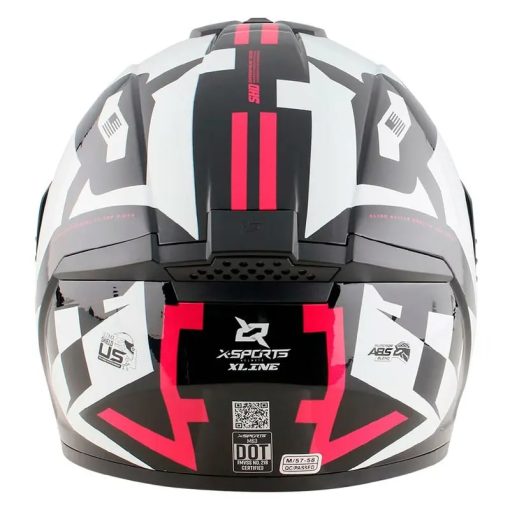 Casco X-Sports M63 Geminis Negro Rosa Brillo - Image 4