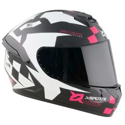 Casco X Sports M63 Geminis Negro Rosa Brillo21 copia - Punto Llantas 1