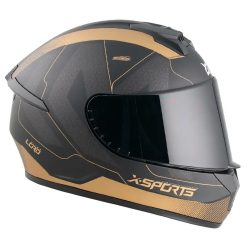 Casco X Sports M63 Lord Negro Dorado Mate21 copia - Punto Llantas 1