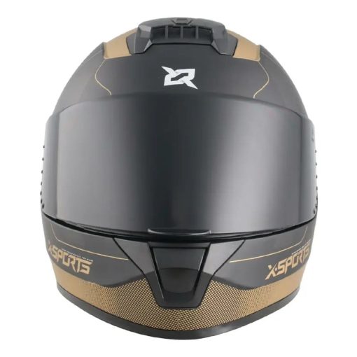 Casco X-Sports M63 Lord Negro Dorado Mate - Image 4