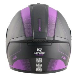 Casco X Sports M63 Lord Negro Morado Mate11 copia - Punto Llantas 3