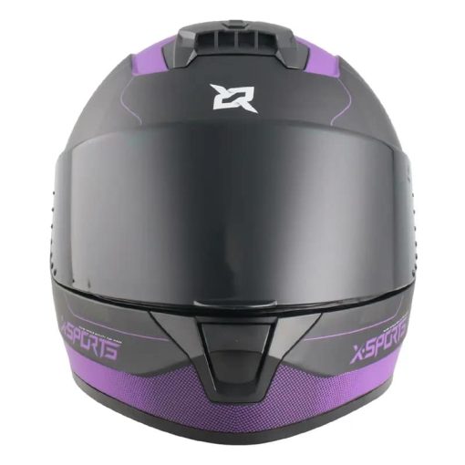 Casco X-Sports M63 Lord Negro Morado Mate - Image 3