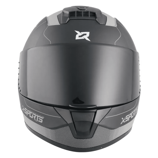 Casco X-Sports M63 Lord Negro Plata Mate - Image 5