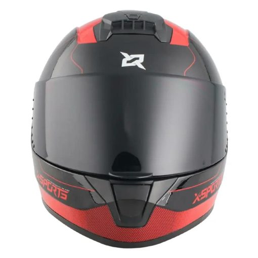 Casco X-Sports M63 Lord Negro Rojo Brillo - Image 3