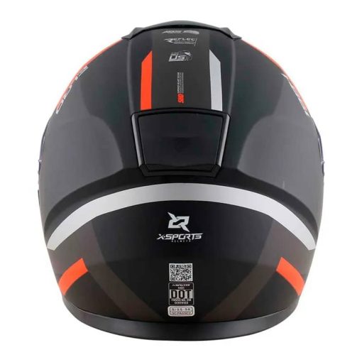 Casco X-Sports M66 Euro Negro Rojo Brillo - Image 3