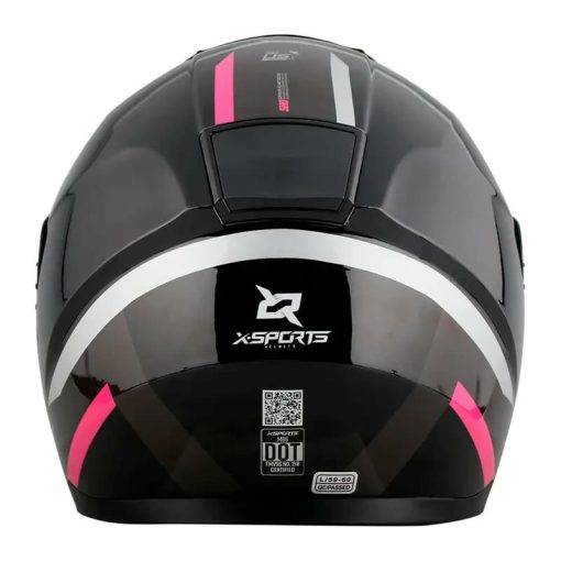 Casco X-Sports M66 Euro Negro Rosa Brillo - Image 3