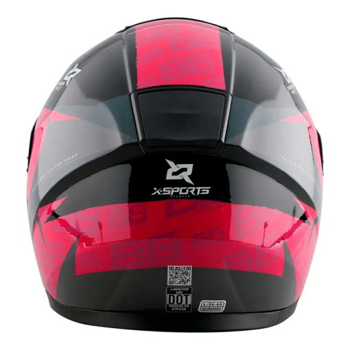 Casco X-Sports M66 Freedom Gris Rosa Brillo - Image 4