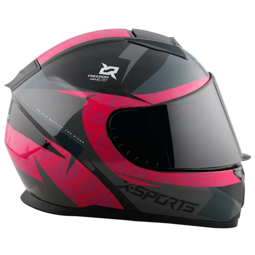 Casco X-Sports M66 Freedom Gris Rosa Brillo - Image 2