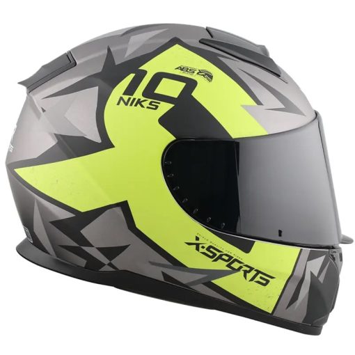 Casco X-Sports M66 Ioniks Gris Amarillo Mate - Image 3