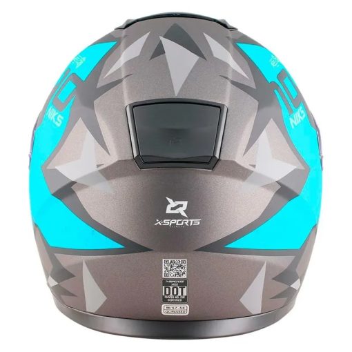 Casco X-Sports M66 Ioniks Gris Mate Cielo - Image 3