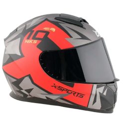 Casco X Sports M66 Ioniks Gris Rojo Brillo21 copia - Punto Llantas 1