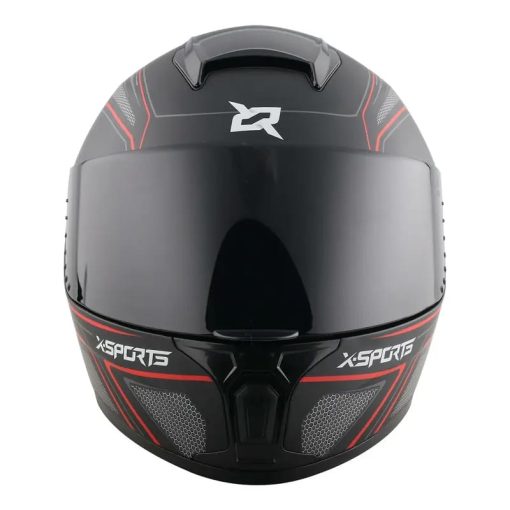 Casco X-Sports M66 Python Negro Rojo Brillo - Image 4