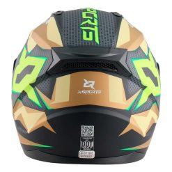 Casco X Sports M67 Claw Negro Dorado Mate11 copia - Punto Llantas 2