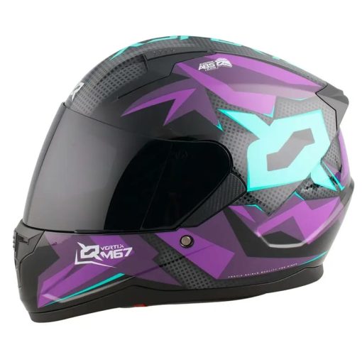 Casco X-Sports M67 Claw Negro Morado Brillo