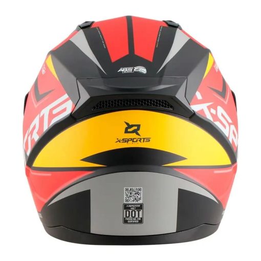 Casco X-Sports M67 Courxe Negro Rojo Mate - Image 3