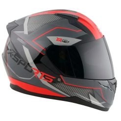 Casco X Sports M67 Volton Negro Rojo Brillo2 11 copia - Punto Llantas 1