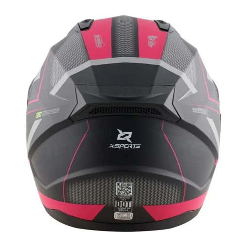 Casco X-Sports M67 Volton Negro Rosado Mate - Image 4