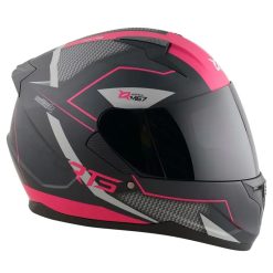 Casco X Sports M67 Volton Negro Rosado Mate21 copia - Punto Llantas 1