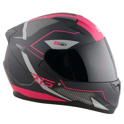 Casco X-Sports M67 Volton Negro Rosado Mate - Image 2