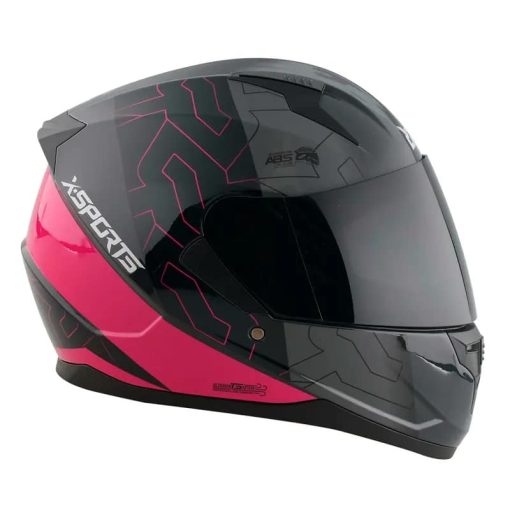 Casco X-Sports M67 Xpider Gris Rosa Brillo Do - Image 2