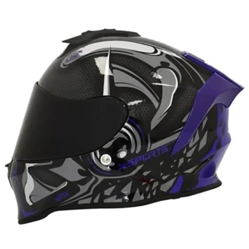Casco X-Sports V151 Armok Morado Brillo