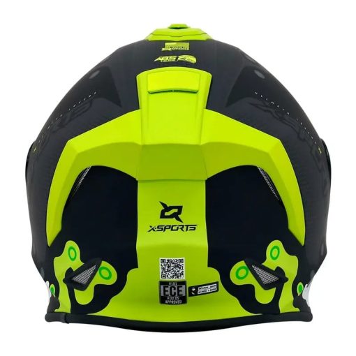 Casco X-Sports V151 Elementi Gris Amarillo Mate - Image 4