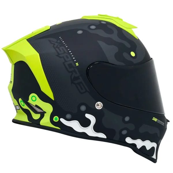 Casco X Sports V151 Elementi Gris Amarillo Mate21 Copia - Punto Llantas 2
